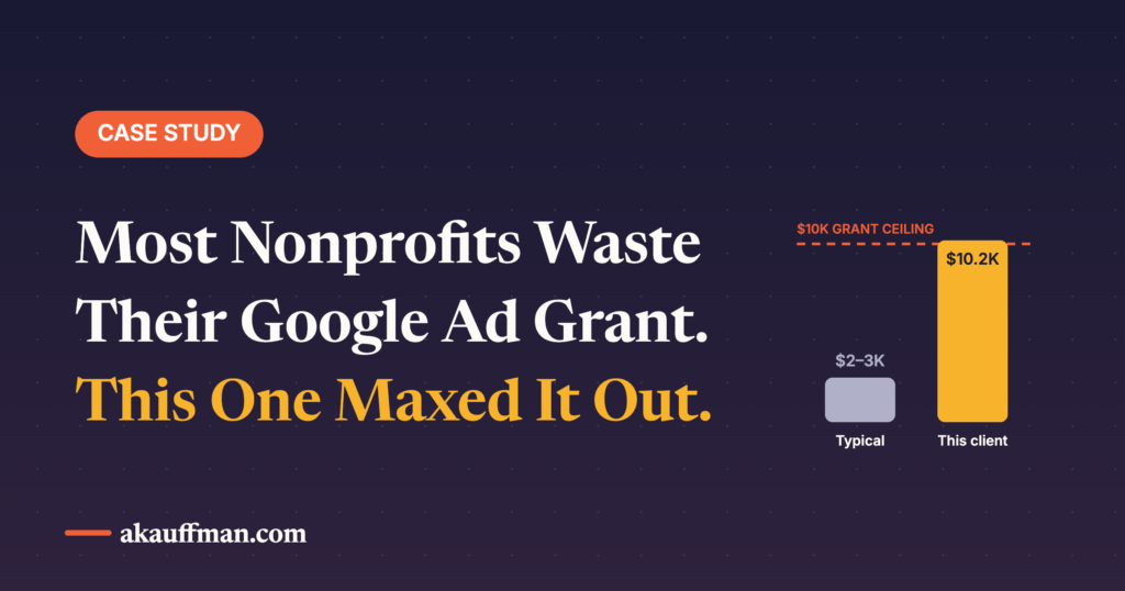 Case Study: Maxing Out a $10K/Month Google Ad Grant After Nearly Losing It