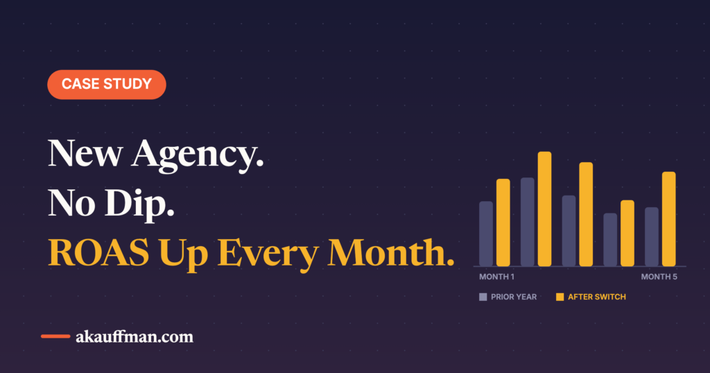 Case Study: New Agency, No Dip — 33% More Paid Search Revenue on 2% Less Spend